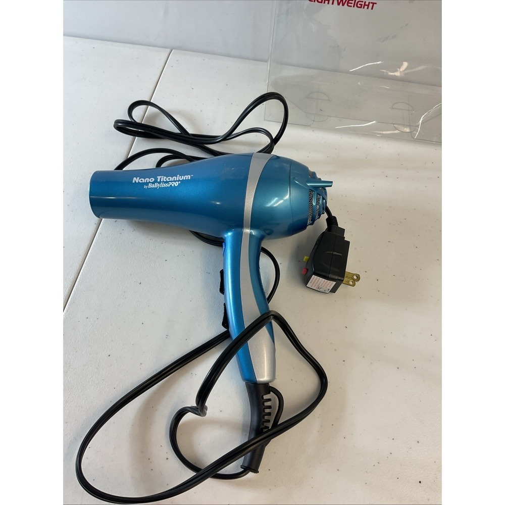 Baby Bliss Pro Nano Titanium Hairdryer Portofino Full-Size Blue‎